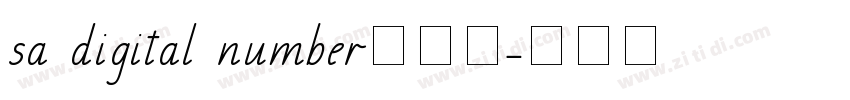 sa digital number字体下字体转换